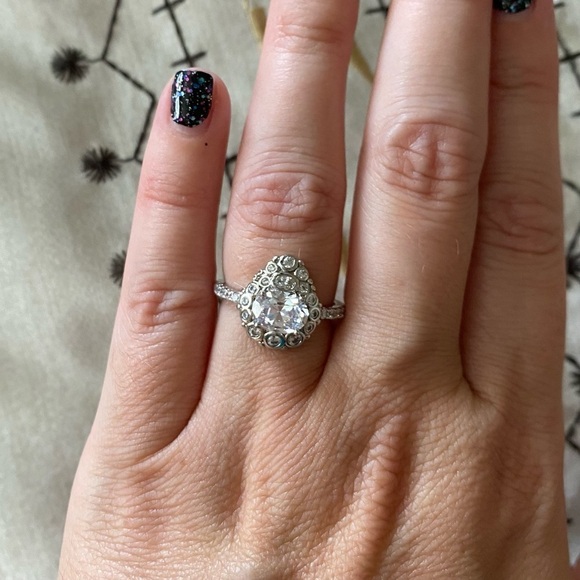 Bomb Party Diamond Cubic Zirconia Ring - Picture 2 of 3